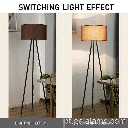 Candeeiro de pé elegante com base metálica para hotéis